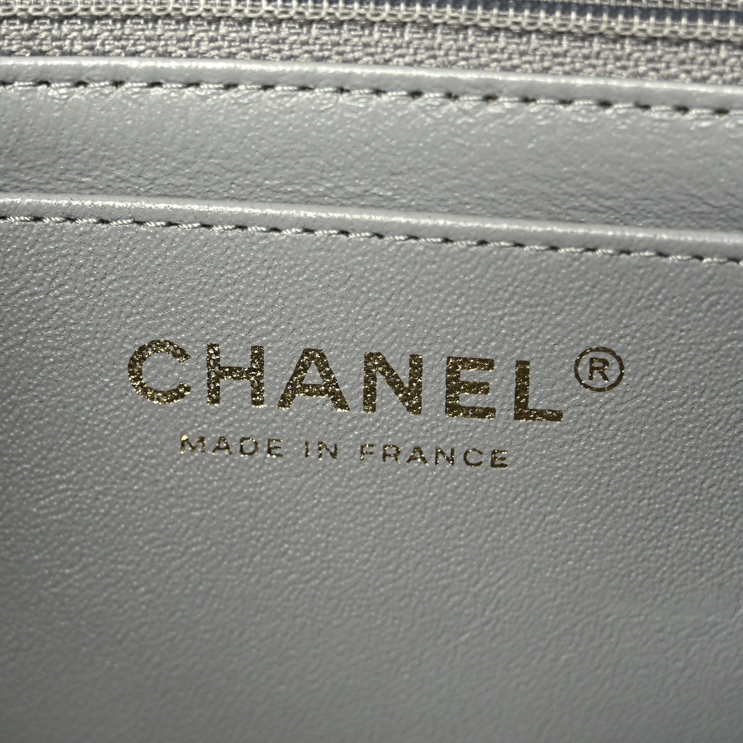 Chanel Lambskin Chevron Quilted Mini Rectangular Flap Grey 6 of 11