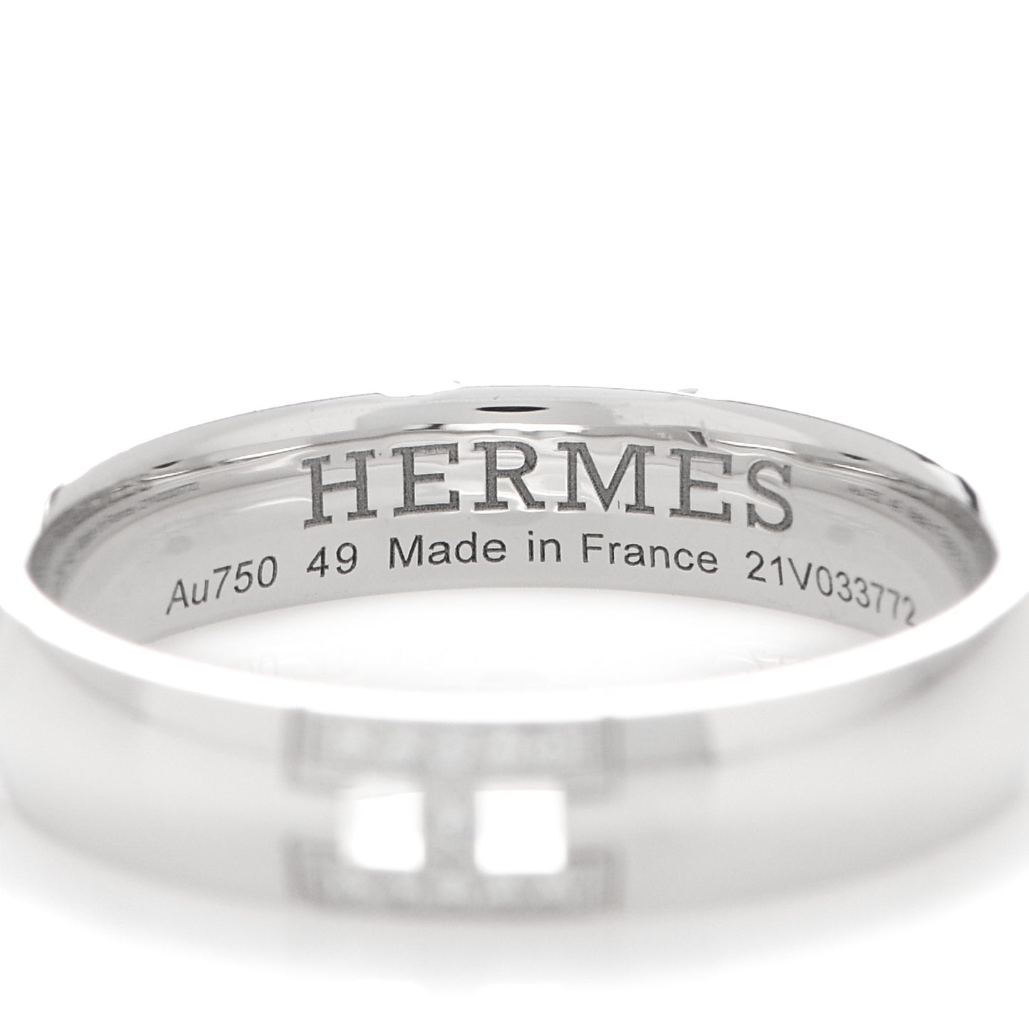 18K White Gold Diamond Ever Herakles Wedding Band Ring 49 5