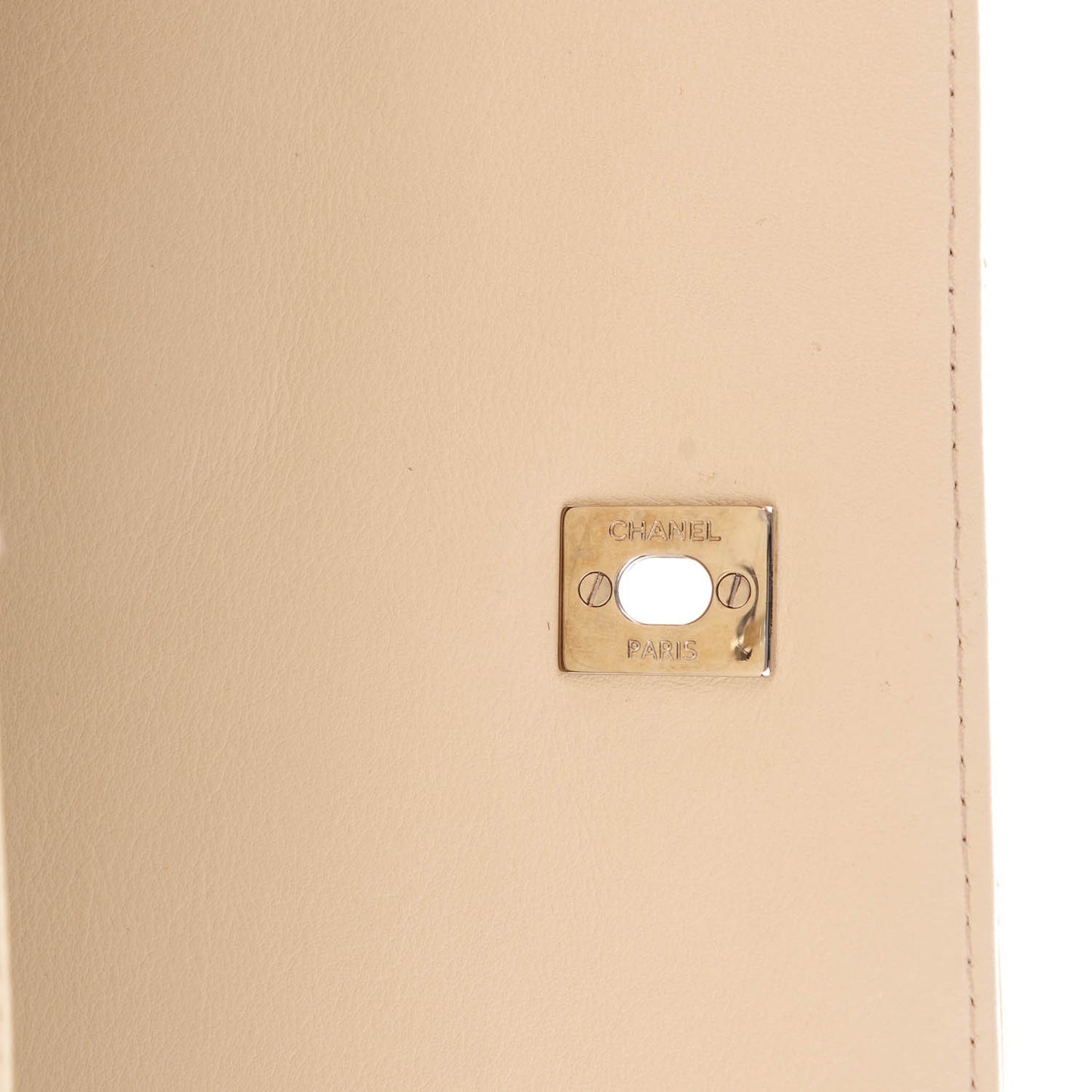 Calfskin Quilted In the Business Flap Bag Beige Clair