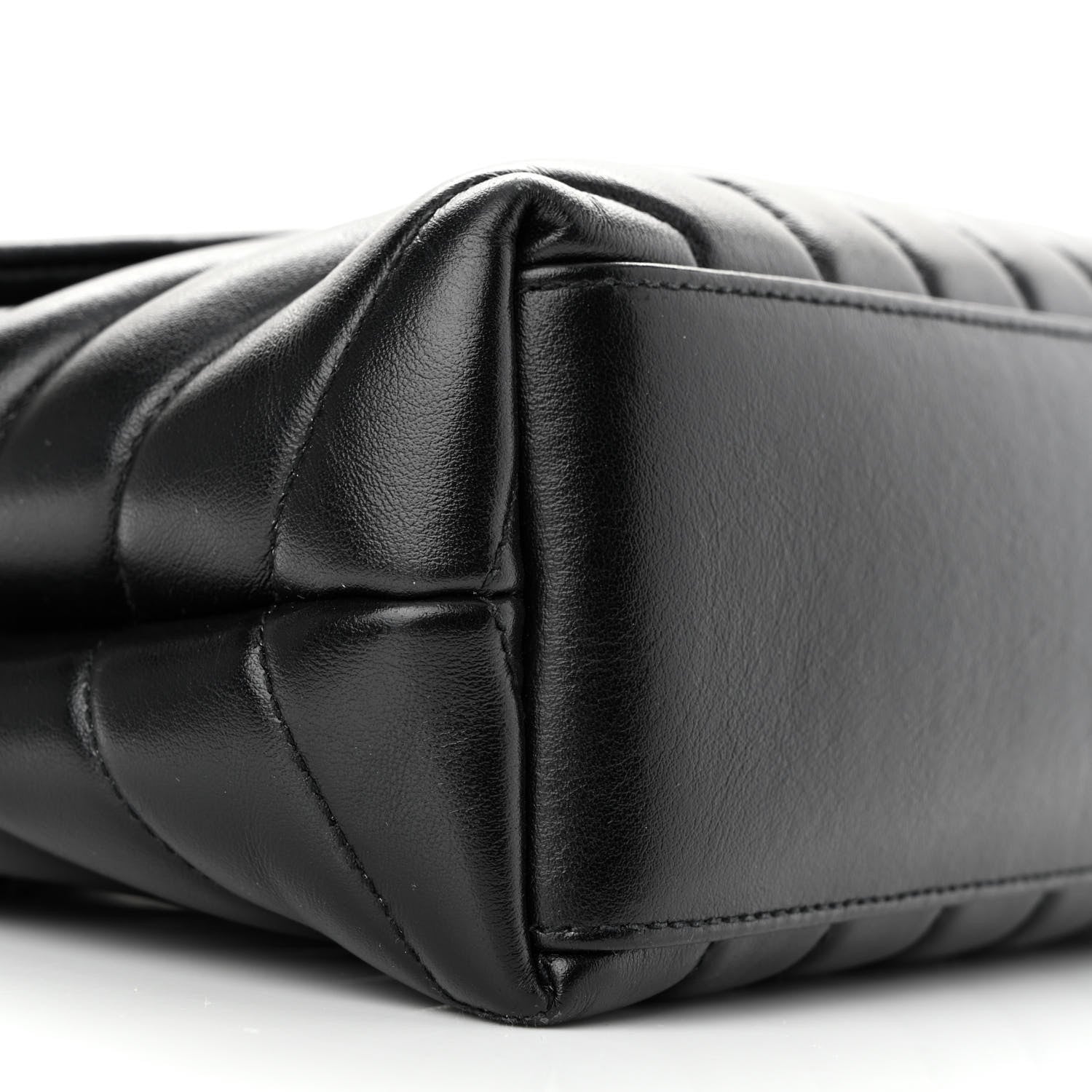 Saint Laurent Calfskin Y Quilted Monogram Small Loulou Chain Satchel Black 9 of 11