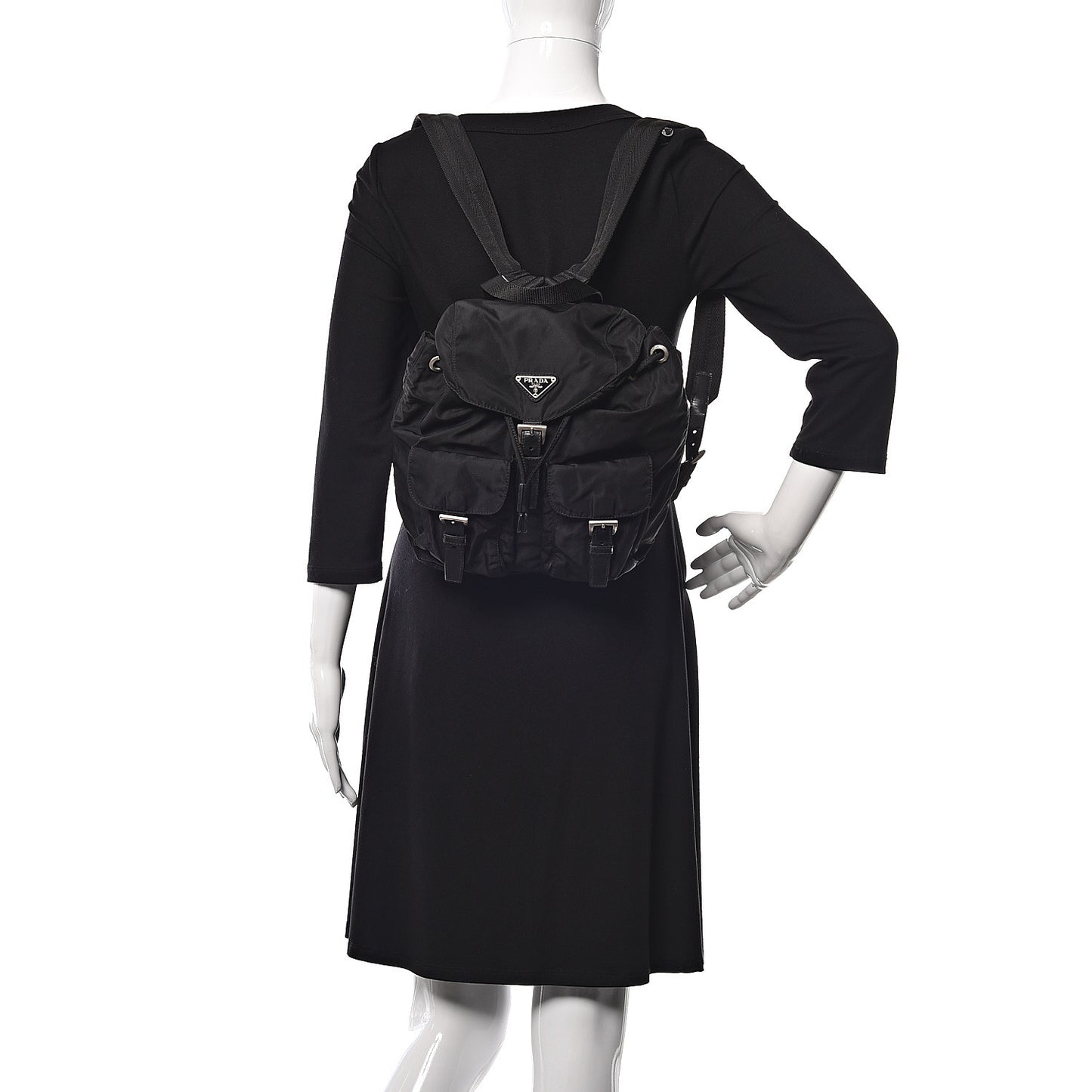 Tessuto Nylon Vela Small Backpack Black