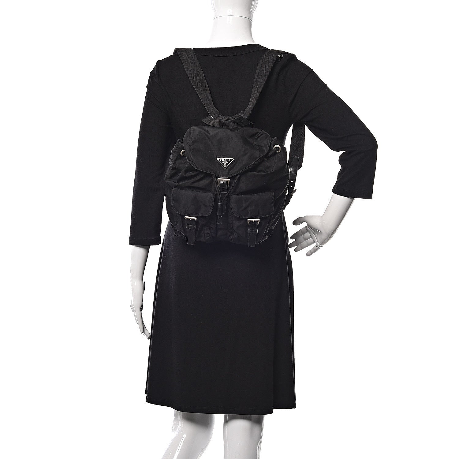 Prada Tessuto Nylon Vela Small Backpack Black 2 of 17