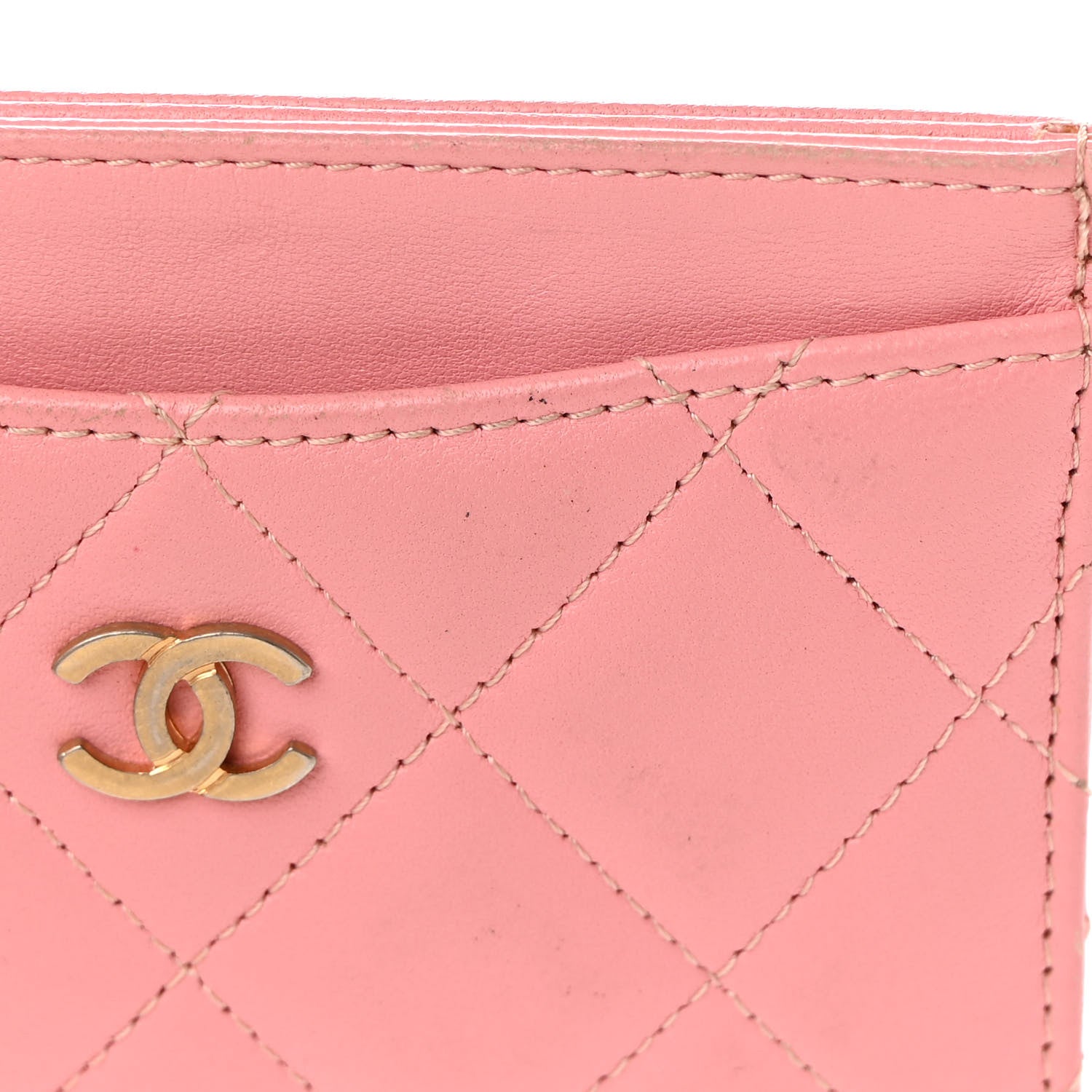 Chanel Lambskin Quilted Card Holder Pink 16 of 17