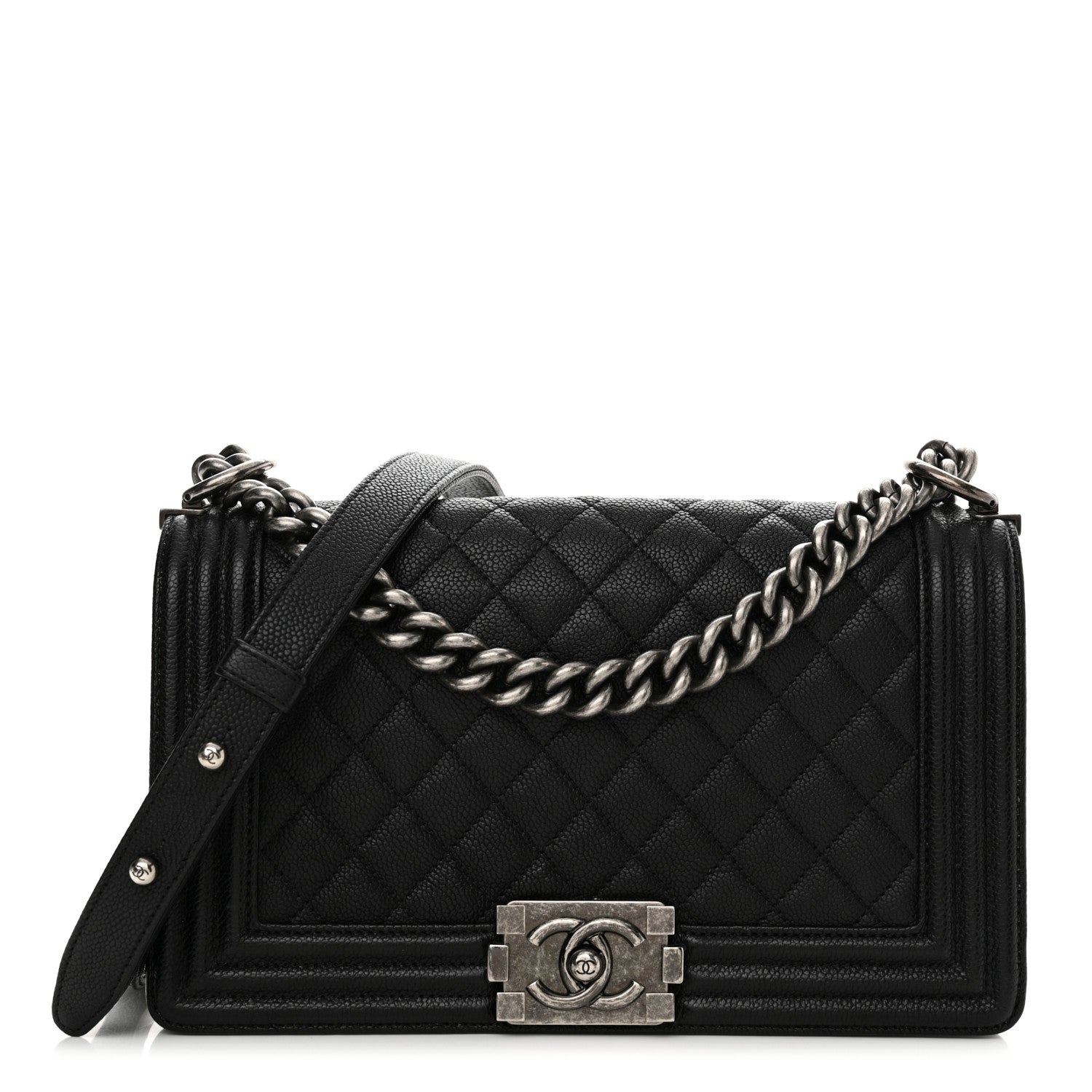 Chanel Caviar Quilted Medium Boy Flap Black 1 of 14