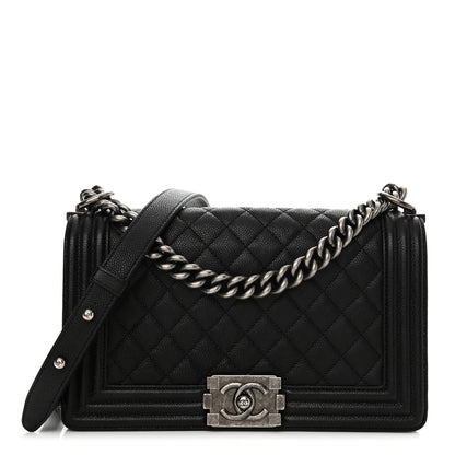 Chanel Caviar Quilted Medium Boy Flap Black 1 of 14