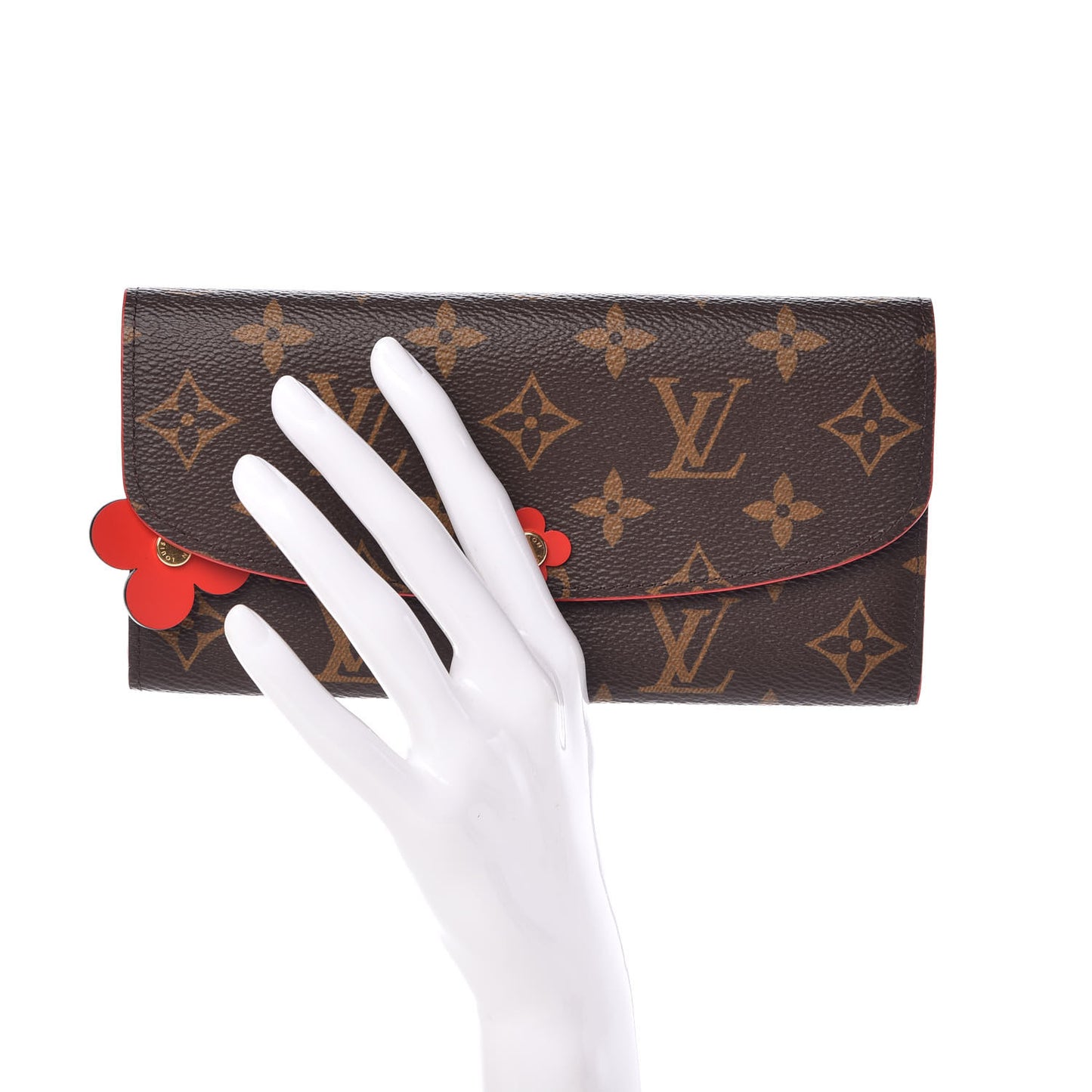 Monogram Bloom Flower Emilie Wallet Coquelicot