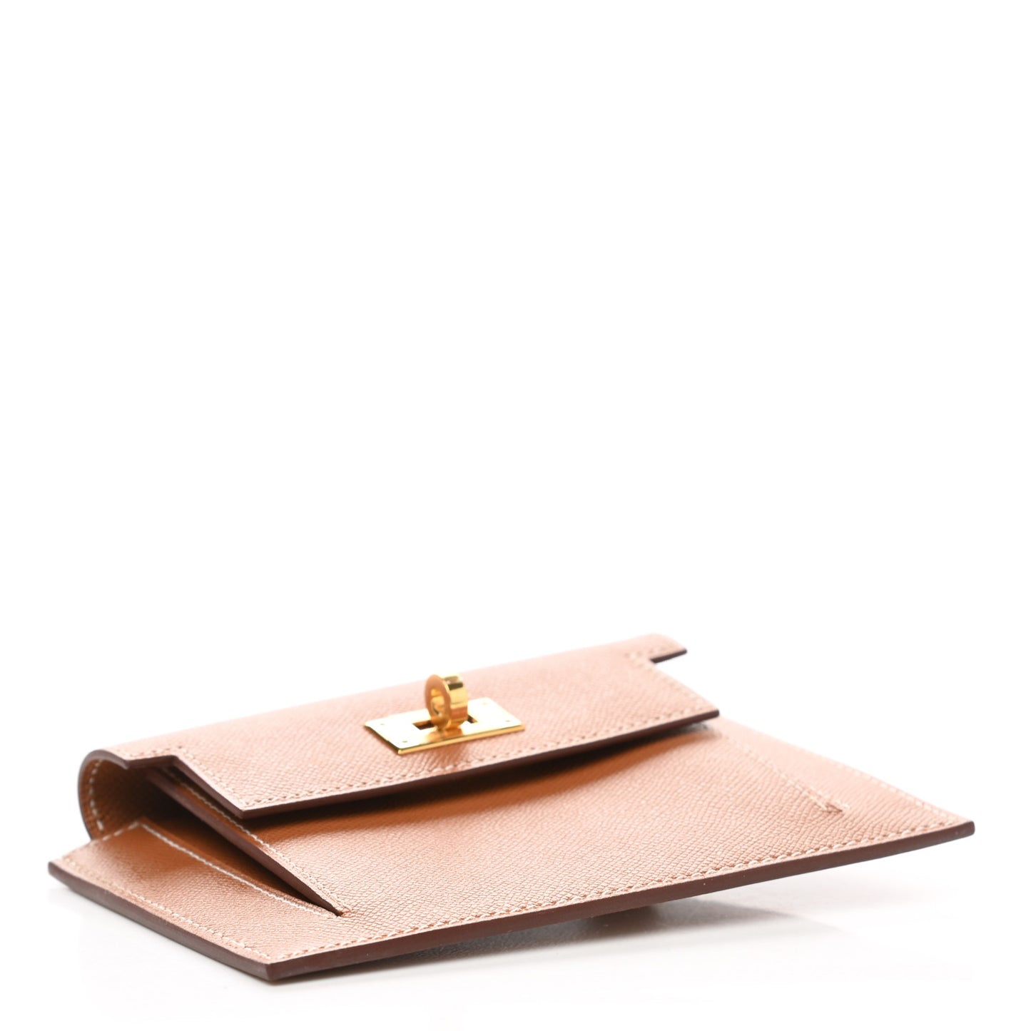 Epsom Kelly Pocket Compact Wallet Gold