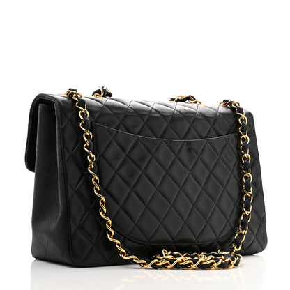 Chanel Lambskin Quilted XL Jumbo Single Flap Black 3 of 15