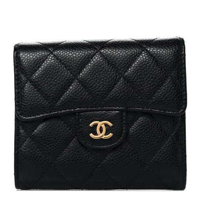 Chanel Caviar Quilted Compact Flap Wallet Black 1 of 11