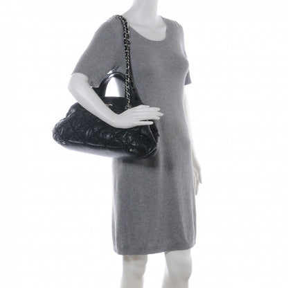 Chanel Calfskin Ultra Stitch Bowler Black 2 of 7