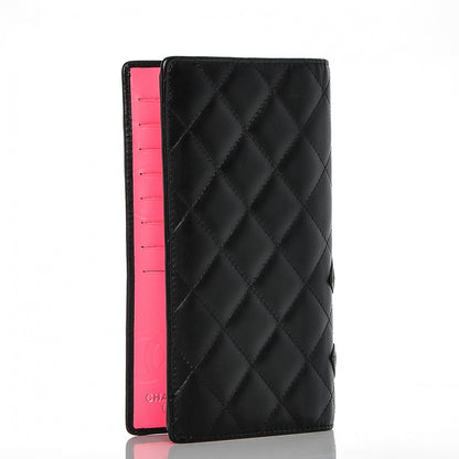 Chanel Calfskin Quilted Cambon Yen Wallet Black 3 of 7