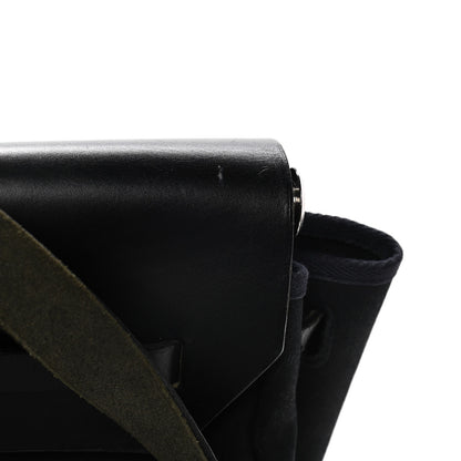 Hermes Toile Vache Calfskin Herbag 30 PM Black 19 of 22