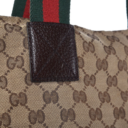 Gucci GG Monogram Large Web Handle Vertical Tote Dark Brown 12 of 14