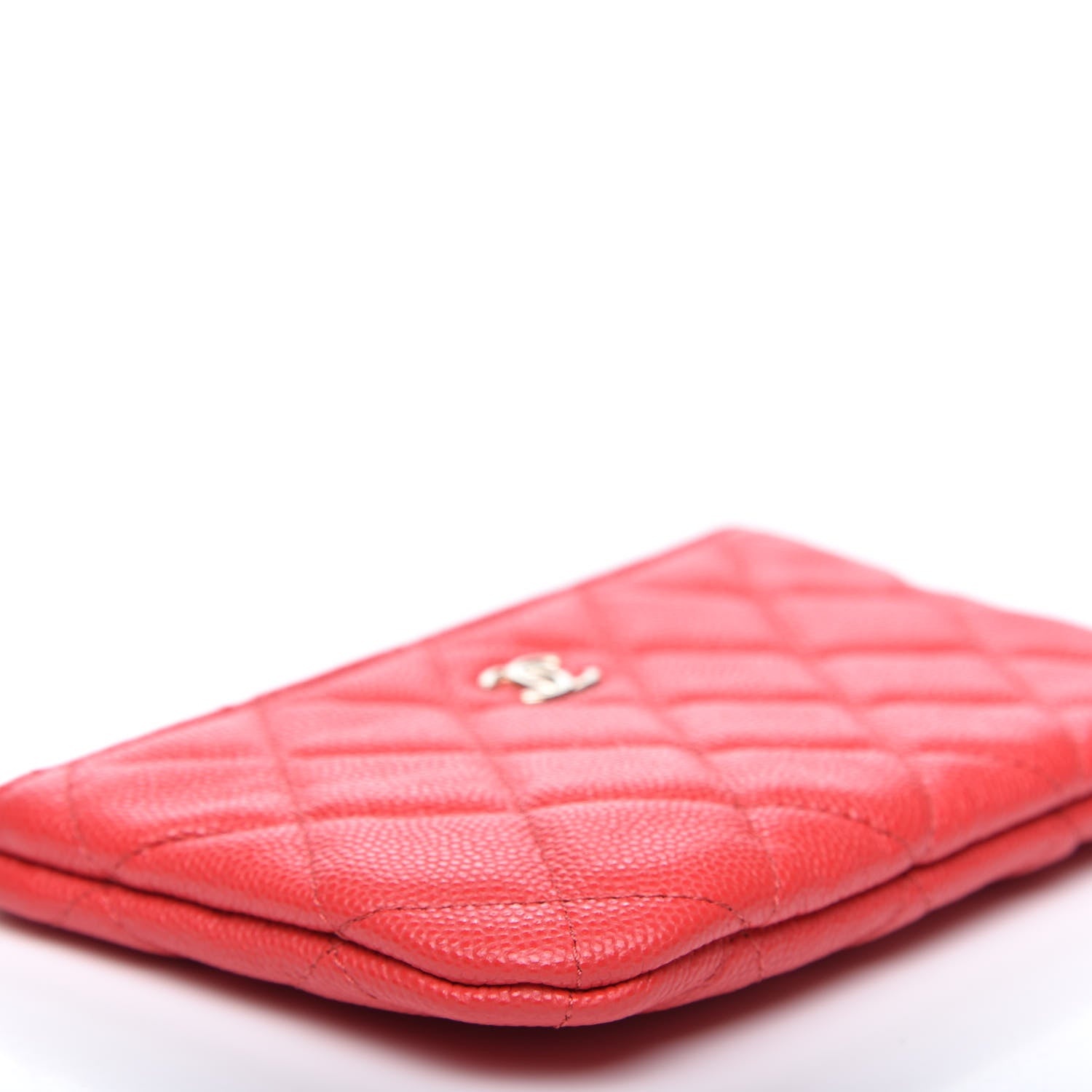 Chanel Caviar Quilted Small Cosmetic Case Dark Pink 5 of 9