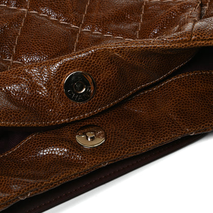 Chanel Crumpled Grained Calfskin Coco Pleats Hobo Brown 17 of 17