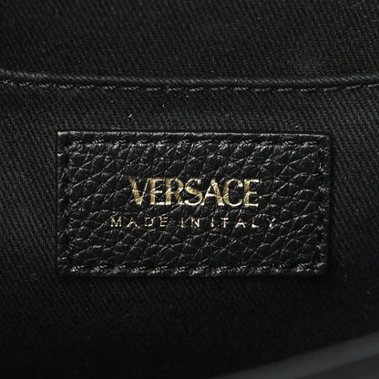 Versace Grainy Calfskin Virtus Chain Crossbody Black 6 of 8