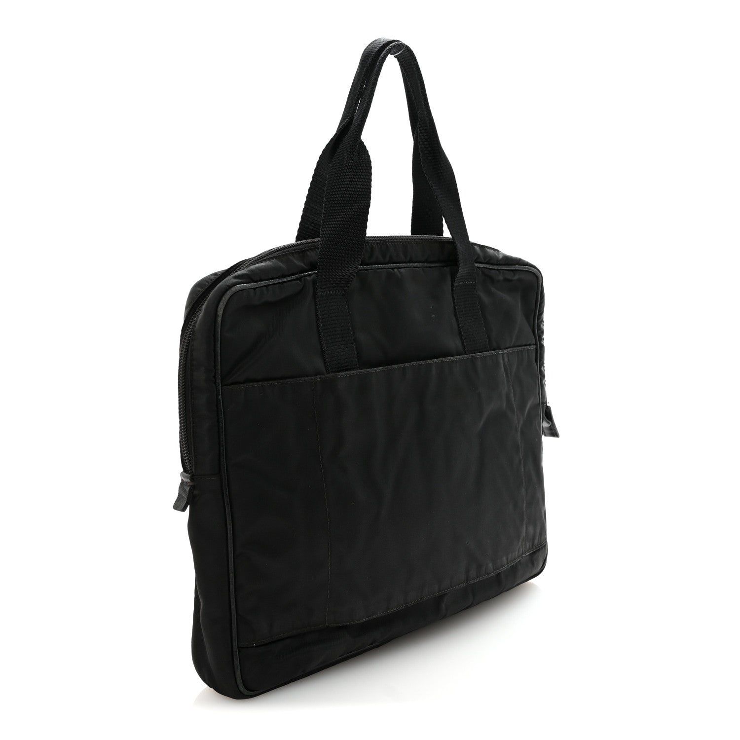 Prada Saffiano Tessuto Nylon Small Briefcase Black 3 of 9