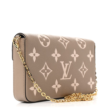 Louis Vuitton Empreinte Monogram Giant Felicie Pochette Tourterelle Creme 4 of 12