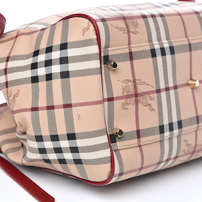 Burberry Haymarket Check Small Canterbury Tote Military Red 9 of 14