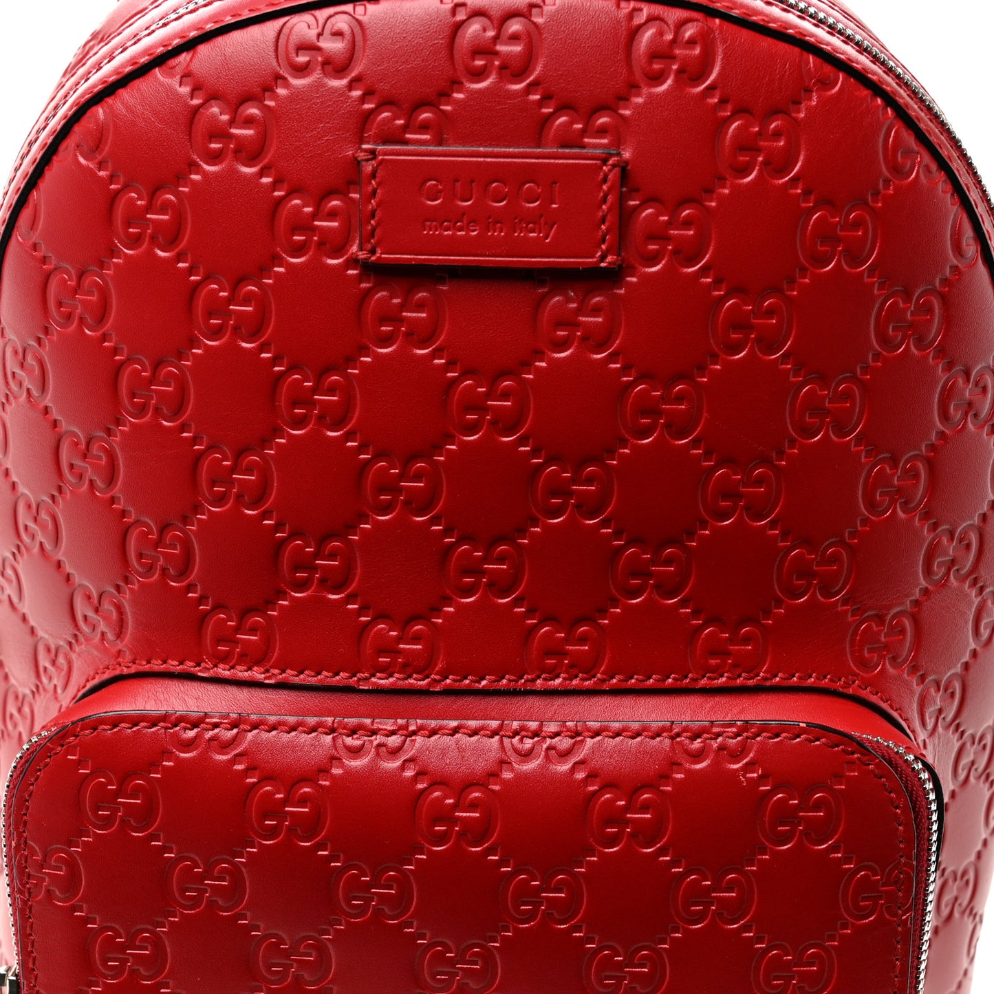 Guccissima Signature Small Day Backpack Hibiscus Red