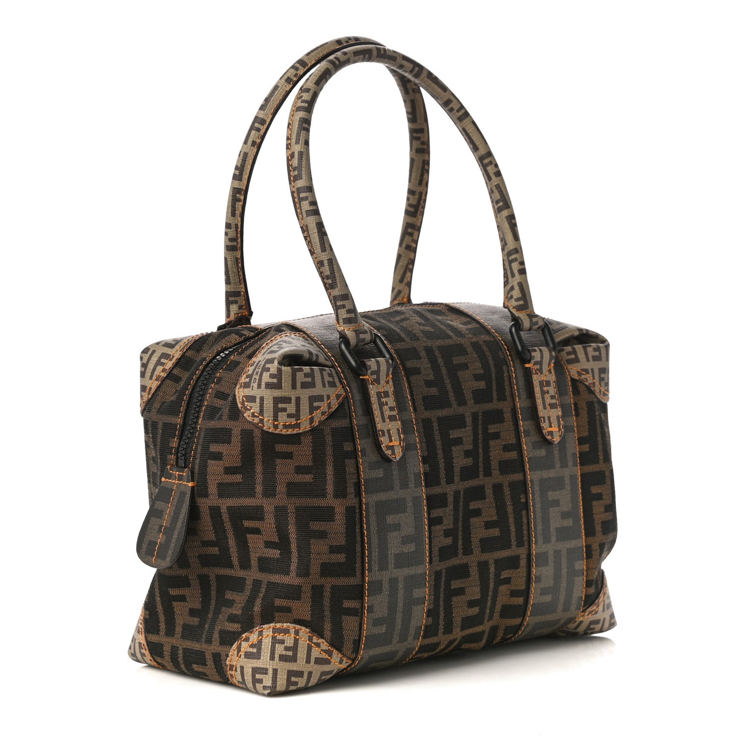 Zucca Zucchino Mixed Media Small B Mix Tote Tobacco