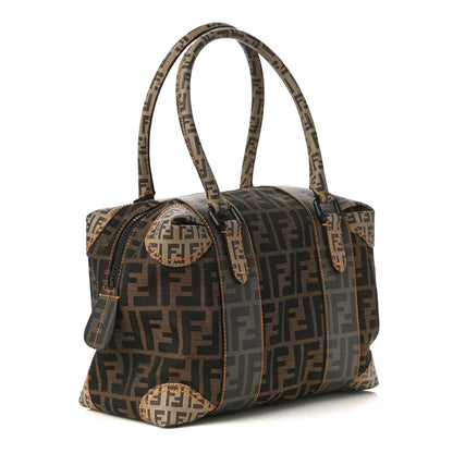 Fendi Zucca Zucchino Mixed Media Small B Mix Tote Tobacco 3 of 10