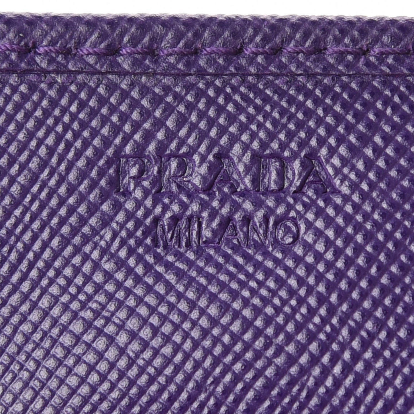 Saffiano Metal Flap Card Holder Viola