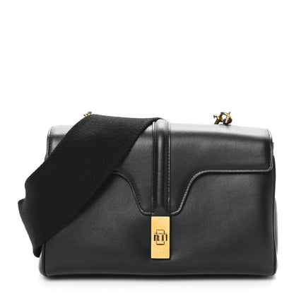 Celine Grained Calfskin Teen Soft 16 Shoulder Bag Black 1 of 10