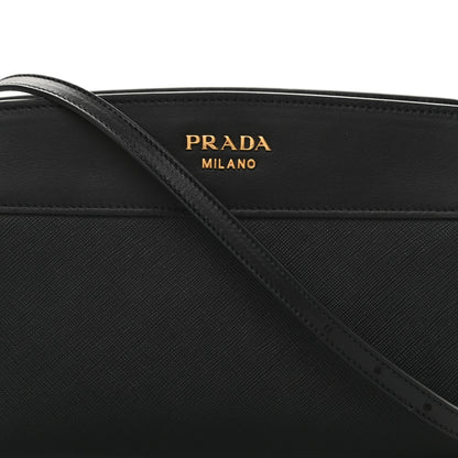 Prada Saffiano Soft Calfskin Bandoliera Bag Black 8 of 11
