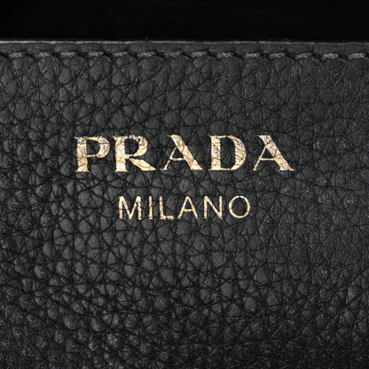 Prada Vitello Phenix Double Zip Crossbody Bag Black 6 of 10