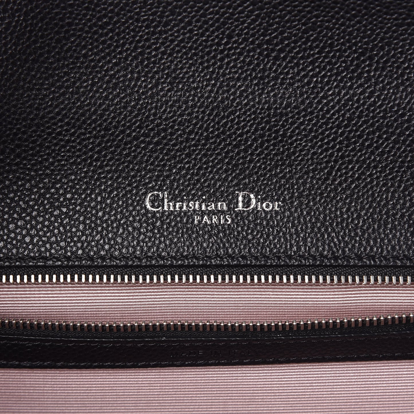 Grained Calfskin Large Diorama Flap Bag Black