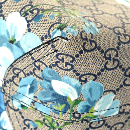 Gucci GG Supreme Monogram Blooms Medium Reversible Tote Beige Blue Navy 11 of 19