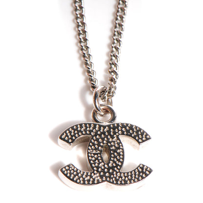 Chanel Crystal CC Timeless Necklace Silver 5 of 5