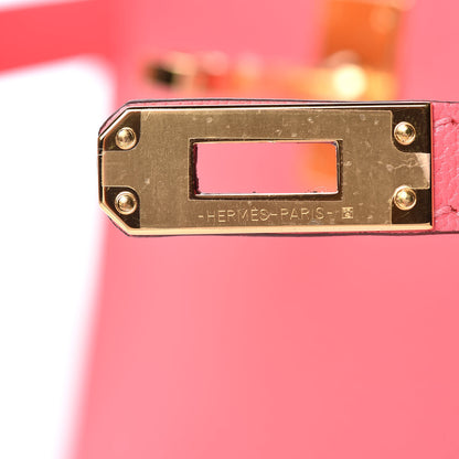 Hermes Chevre Mysore Mini Kelly Sellier 20 Rose Lipstick 22 of 29