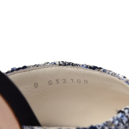 Chanel Tweed Grosgrain Pearl Mules 39 Navy White Black 10 of 13