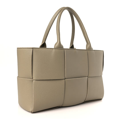 Bottega Veneta Grained Calfskin Maxi Intrecciato Small Arco Tote Taupe 4 of 9
