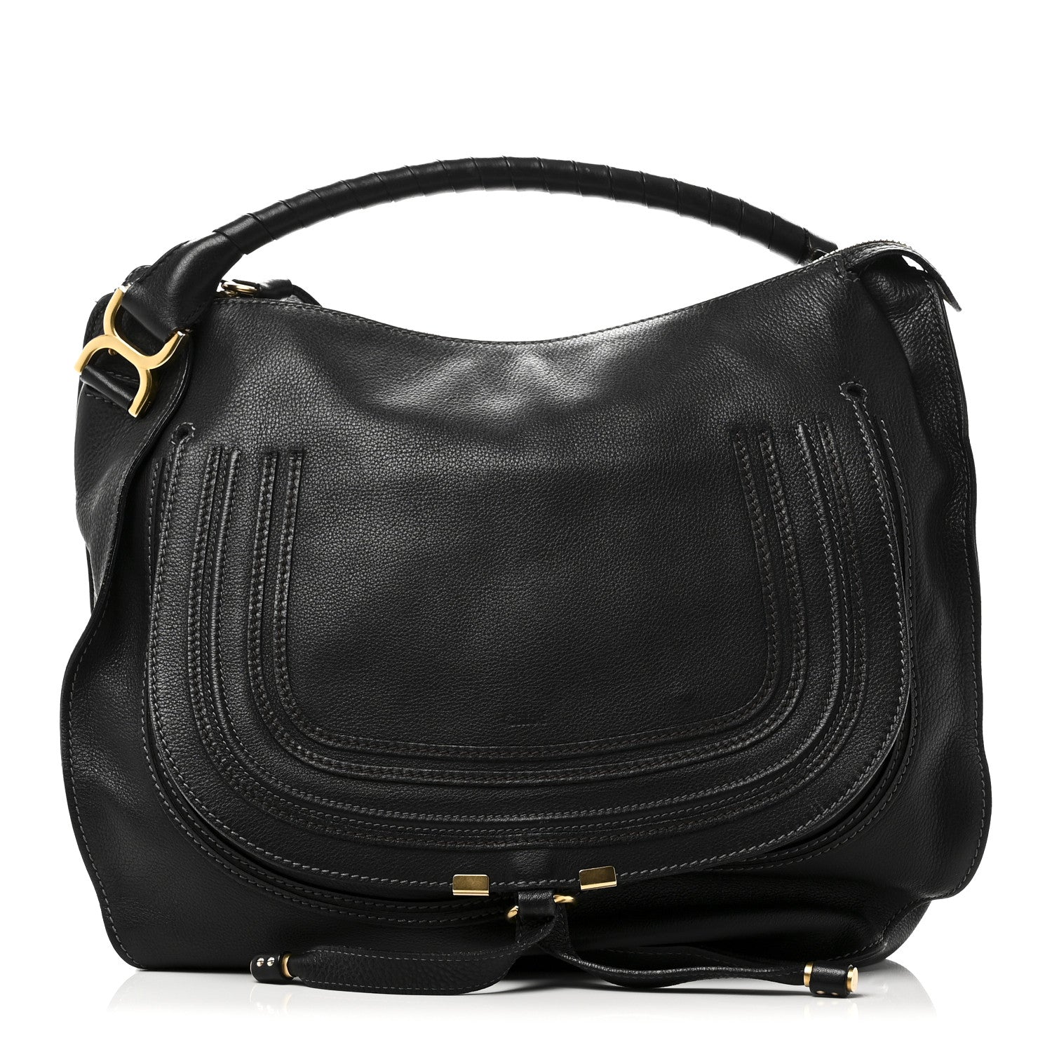 Chloe Calfskin Large Marcie Satchel Black 1 of 8