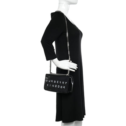 Burberry Patent Kingdom Flap Crossbody Black 2 of 12