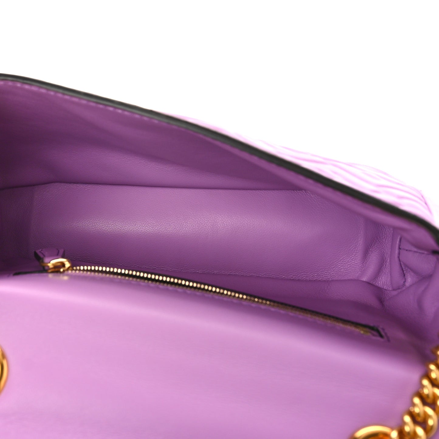 Nappa FF Embossed Small Midi Chain Baguette Violetta