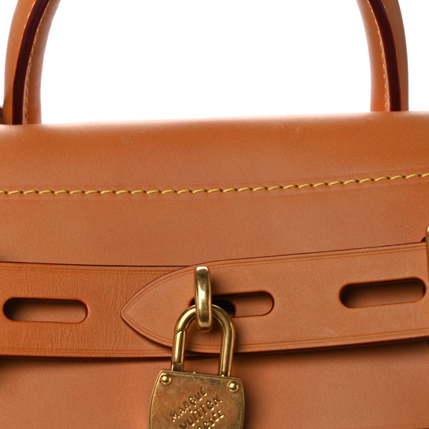 Louis Vuitton Calfskin Woven Embossed Monogram Steamer 30 Off White 8 of 10