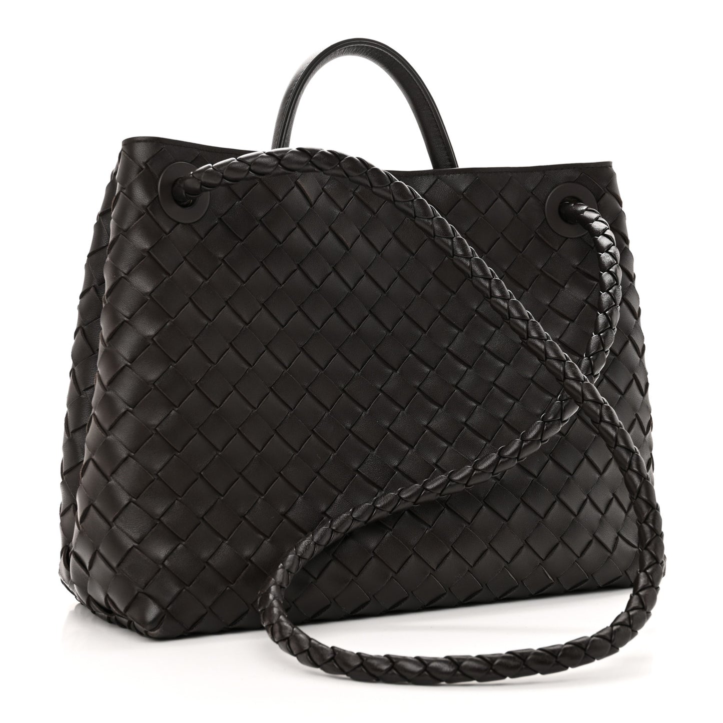 Nappa Intrecciato Medium Andiamo Shoulder Bag Fondant