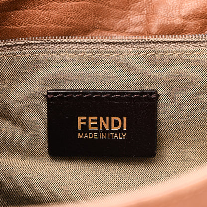 Fendi Crinkled Lambskin Mia Shoulder Flap Camel 6 of 11