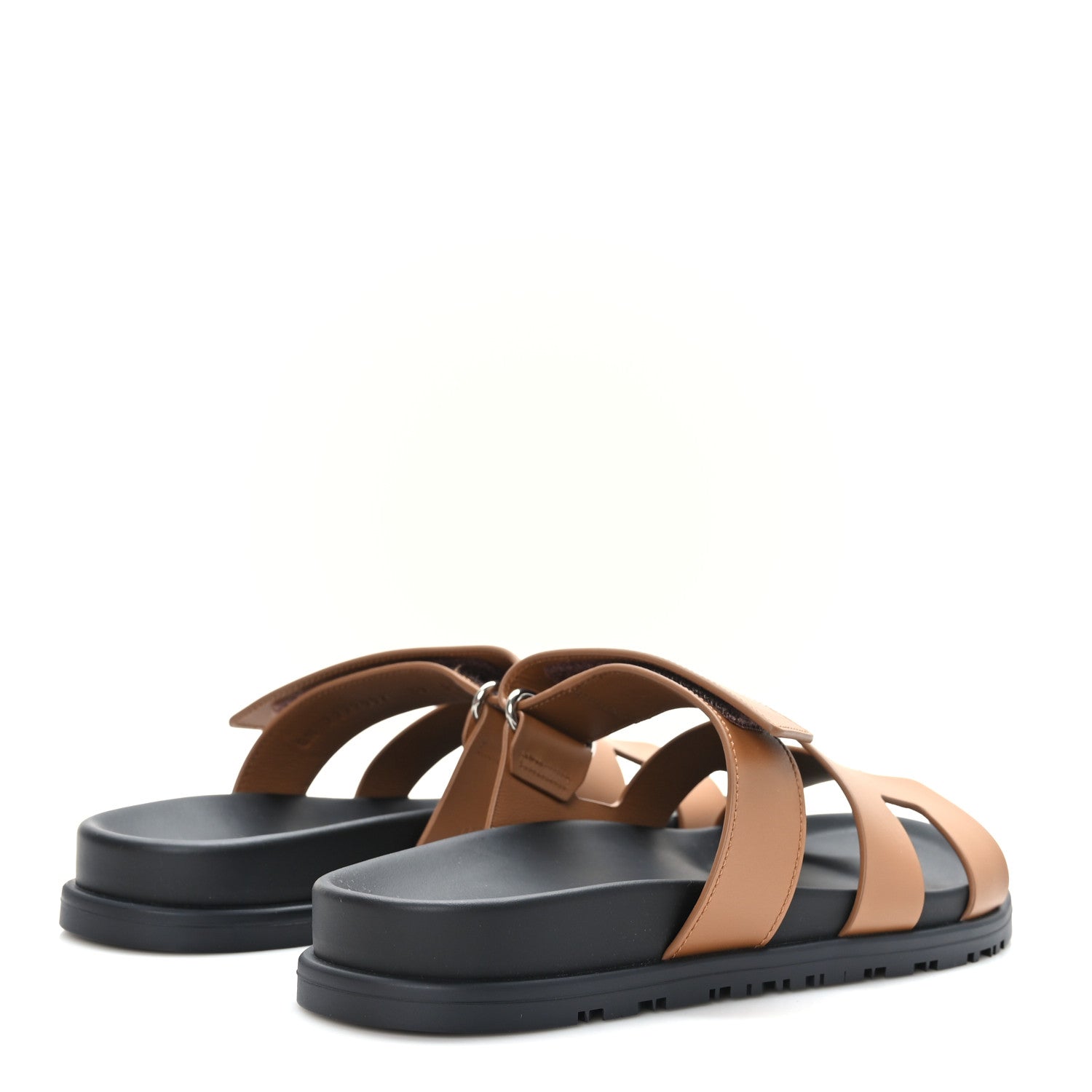 Hermes Calfskin Womens Chypre Sandals 37 Gold 4 of 9