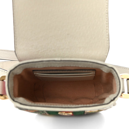 Gucci GG Supreme Monogram Flora Web Ophidia Phone Crossbody Bag White 4 of 8