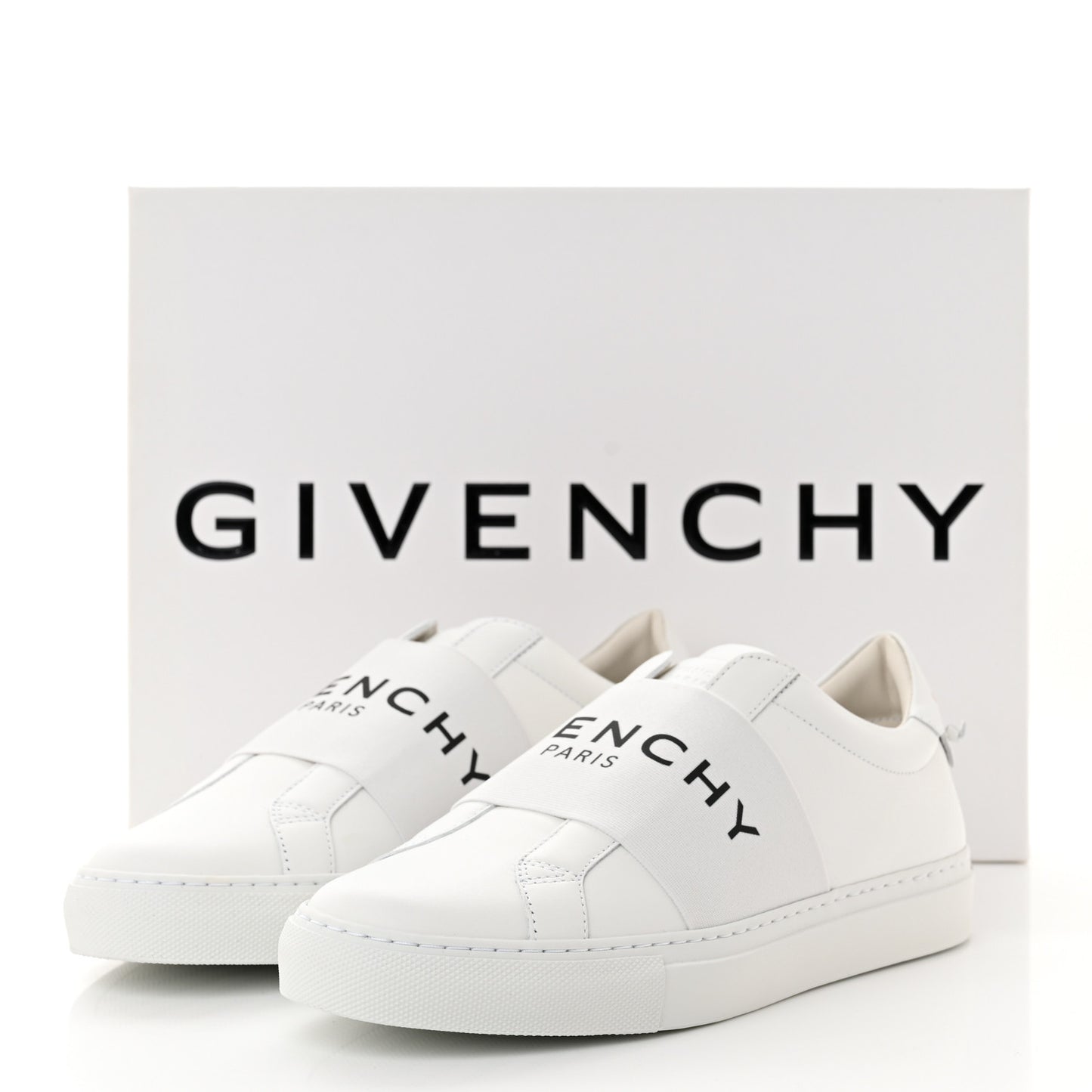 Calfskin Band Logo Womens Urban Street Sneakers 39 White