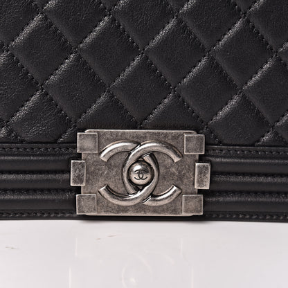 Chanel Calfskin Quilted New Medium Boy Flap Black 8 of 15