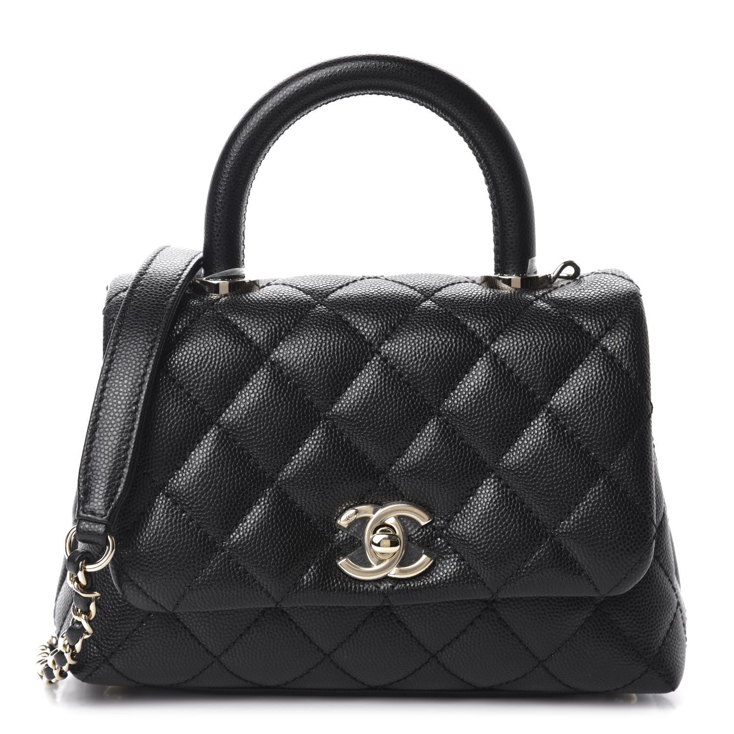 Chanel Caviar Quilted Extra Mini Coco Handle Flap Black 1 of 10
