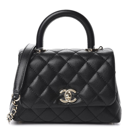 Chanel Caviar Quilted Extra Mini Coco Handle Flap Black 1 of 10