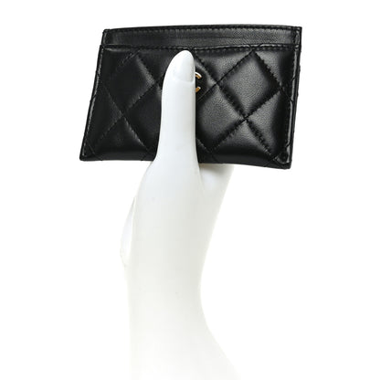 Chanel Lambskin Quilted Card Holder Black 2 of 9