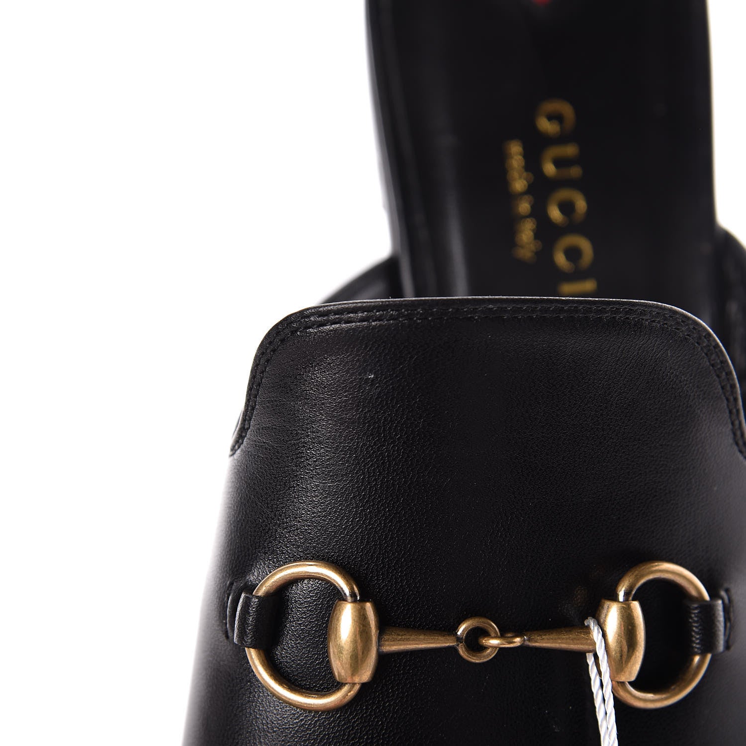 Gucci Malaga Kid Horsebit Slide Sandals 37 Black 8 of 9